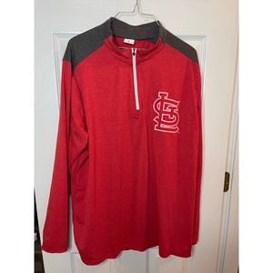 Quarter Zipper St. Louis Cardinals Game Day Pullover Light Sweater